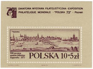 Poland 1973 Sc B128a Polska Stamp Show Poznan MNH S/S Minisheet M/S