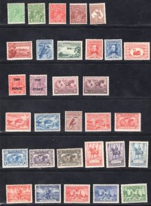 MOMEN: AUSTRALIA SG #73,105/153ab 1918/36 MINT OG NH £300++ LOT #65434