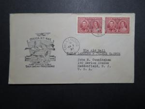 Canada 1937 Takla Landing to Prince George First Flight Cover - Z11199