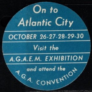 1930's US Poster Stamp American Gas Association A.G.A.E.M. Exhibition Un...