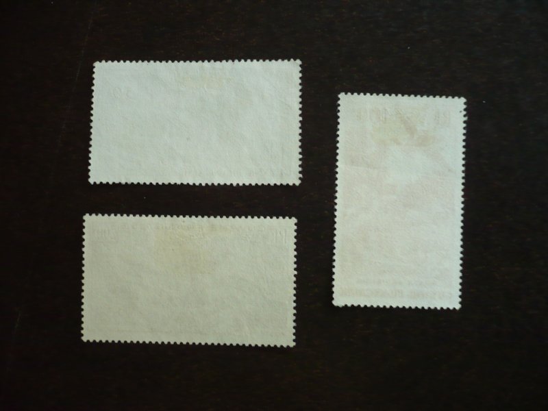 Stamps - French Guiana - Scott# C18-C20 - Used Set of 3 Stamps