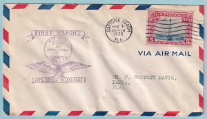 UNITED STATES  FIRST FLIGHT COVER - 1929 FROM DAYTONA BEACH FLORIDA - CV464