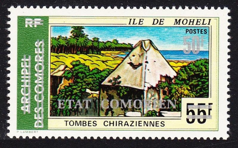 Comoro Is. Overprint 'Etat Comorien' 50 Fr on 55 Fr MI#223 SC#148