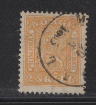 NORWAY  6  USED  1863 ISSUE