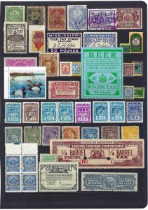 JASTAMPS:  Nice Vintage US Old  State  Stamp  LOT Collection, see scan