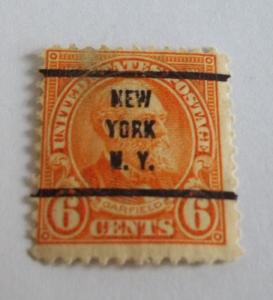 scott #587 NY Pre-cancel