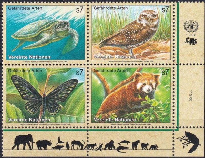 1998 UN Vienna 248-251VB Fauna 5,00 €