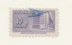 Colombia 1948 Scott RA45 used - 10c, Ministry of Posts & telegraphs building