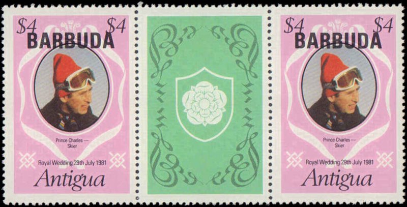Barbuda #497-499, Complete Set, Pairs, 1981, Never Hinged