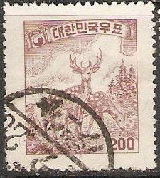 1957 Korea Scott 259 Sika Deer used