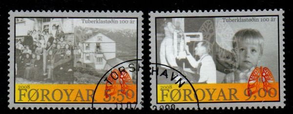 Faroe Islands Sc 497-98 2008 Holydar TB San stamp set used