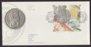 SINGAPORE - Sc#644a Coins and Currency 1992 FDC