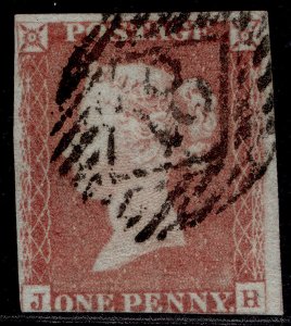 GB QV SG9, 1d pale red-brown PLATE 67, USED. Cat £45. JH