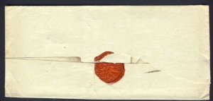 Stampless folded cover GRO????BAYN RED BACK SEAL NO BACK STAMPS