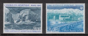 FRENCH ANTARCTIC 1984 Port & Ship; Scott C78-79, Yvert 79-80; MNH