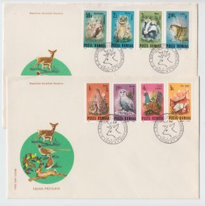 Romania 1985 COVERS FIRST DAY PROTECTED ANIMALS BIRDS FAUNA POST