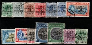 BAHAMAS SG162/75a 1942 LANDFALL OF COLUMBUS SET FINE USED