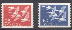 Sweden - 1956 - Mi. 416-17 (Birds) - MNH - BE005