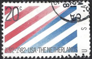 United States #2003 20¢ U.SD./Netherlands Bicentennial (1982). Used.