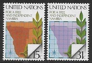 United Nations - N.Y. # 312-313 - Independance Namibia - MNH.....{AL31}