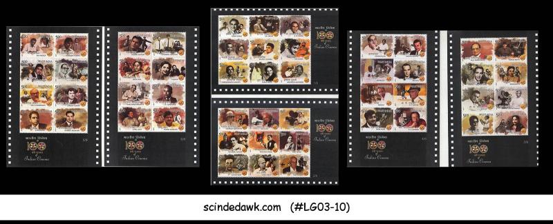 INDIA - 2013 100YRS OF INDIA CINEMA / MOVIES - FOLDER -  6-M/S MNH AND 1-FDC