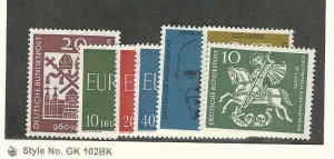 Germany, Postage Stamp, #817-823 Mint LH, 1960
