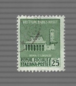 Republic Social Italy 1944 - U - Scott #19