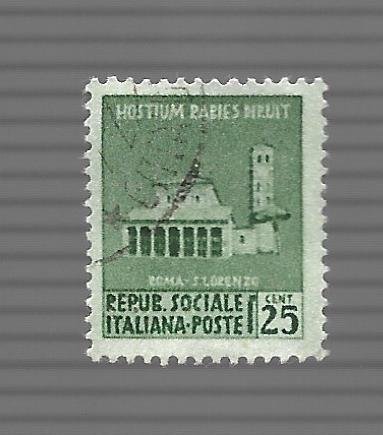 Republic Social Italy 1944 - U - Scott #19