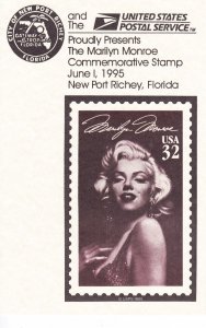 USPS New Port Richey FL Uo 1st Day Ceremony Program #2967 Marilyn Monroe 1995