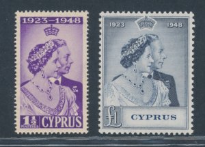 1948 Cipro, Stanley Gibbons # 166/67, MNH**