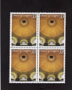 3390 Library of Congress, MNH blk/4