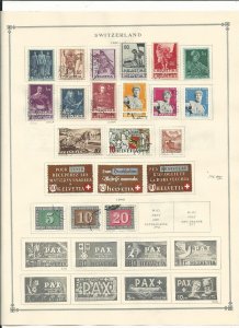 Switzerland Collection 1941 to 1968 on 12 Scott International Pages