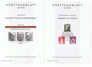 6 German Ersttagsblatt from 1975