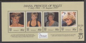Tuvalu 762 Princess Diana Souvenir Sheet MNH VF