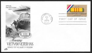 UNITED STATES FDC 15¢ Vietnam Veterans 1979 ArtCraft