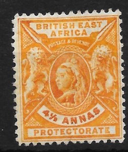 BRITISH EAST AFRICA SG71 1896 4½a ORANGE-YELLOW MTD MINT