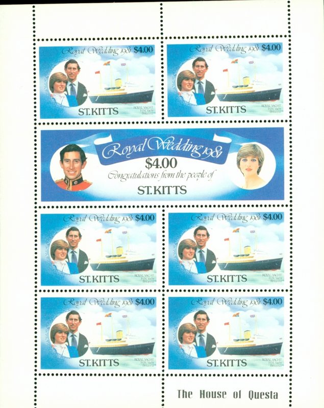 ST KITTS 75-80 MNH SHEETS SCV $12.15 BIN $6.00