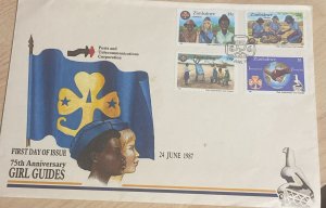 O) 1987 ZIMBABWE, SCOUTS - GIRL GUIDE, FDC XF