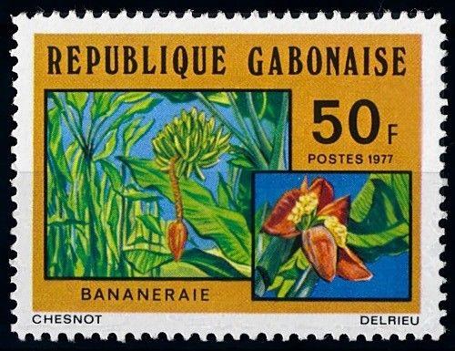 [66530] Gabon 1977 Flora Banana Tree From Set MNH