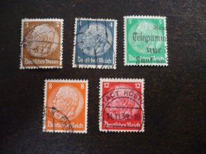 Stamps - Germany - Scott# 416-418,420,422 - Used Partial Set of 5 Stamps