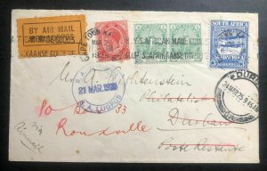 1925 Capetown South Africa Experimental Flight Airmail Cover FFC to Rouxville