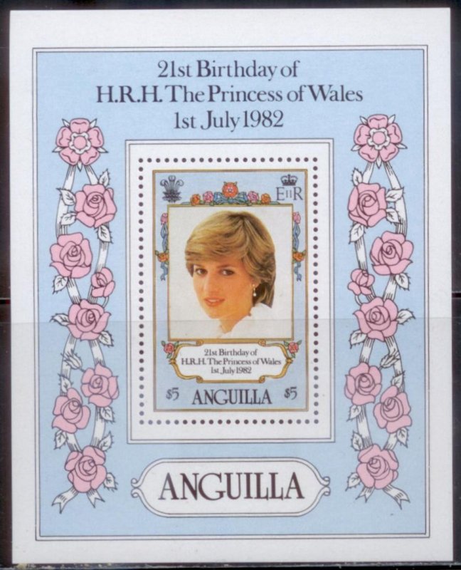 Anguilla 1982 SC# 491 Princess Diana S/S MNH-OG L2716