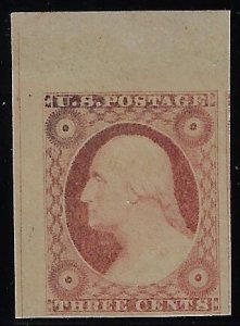 Scott #11A – $2,000.00 - Superb-OG-LH – Fabulous #11A Corner Margin Showpiece