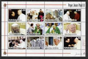 GAGAUZIA - 2003 - John Paul II #2-Perf 12v Sheet-Mint Never Hinged-Private Issue