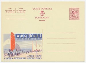 Publibel - Postal stationery Belgium 1959 beach sailing