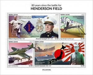 SIERRA LEONE - 2022 - Battle Henderson Field - Perf 4v Sheet - Mint Never Hinged