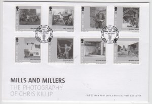 Isle of Man -  2008,  Mills & Millers,  set of 8 on FDC