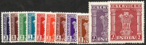 India Stamps # 113-123 MNH VF