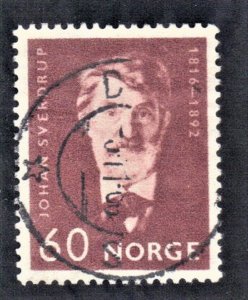 NORWAY SCOTT #495 USED , 60o  ,1966