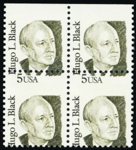 2172, Mint NH 5¢ Misperfed Error Block of 4 Stamps -- Stuart Katz